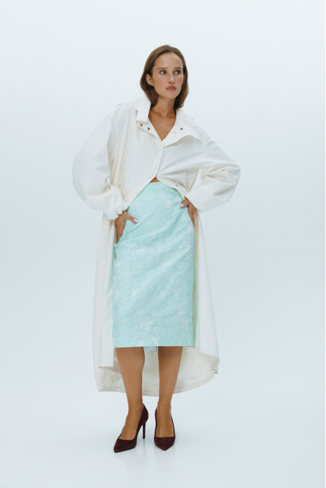 Jacquard skirt, mint