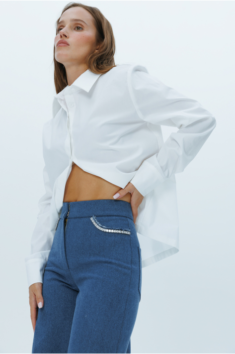 Jeans with detailing, light blue
