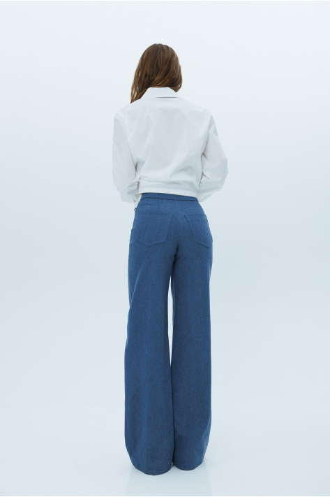 Jeans with detailing, light blue