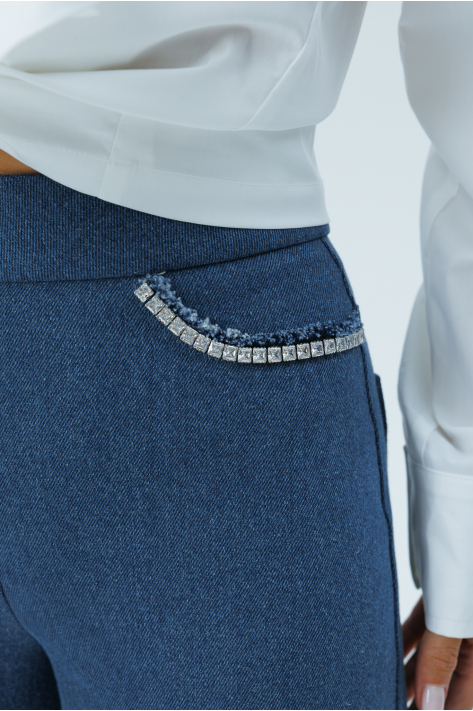Jeans with detailing, light blue