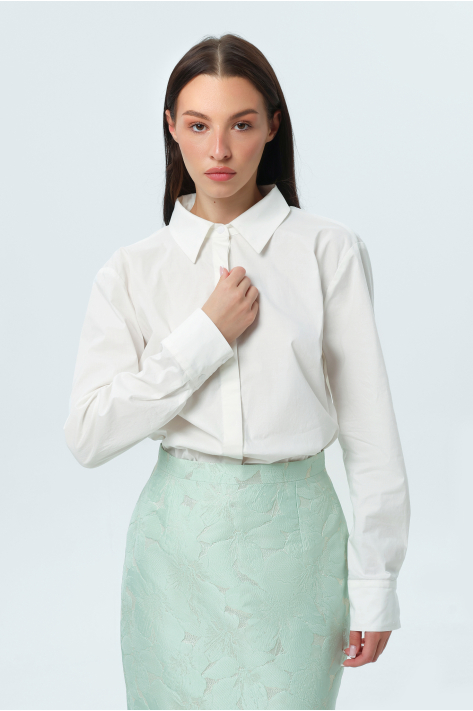 Shirt with decorative detail, milk Shirt with decorative detail, milk