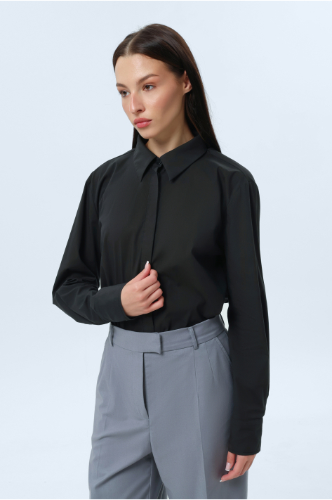 Shirt with decorative detail, black Shirt with decorative detail, black