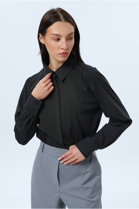 Shirt with decorative detail, black Shirt with decorative detail, black