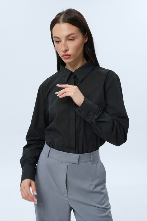 Shirt with decorative detail, black Shirt with decorative detail, black