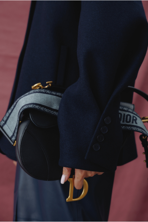 Cropped wool coat, blue Cropped wool coat, blue