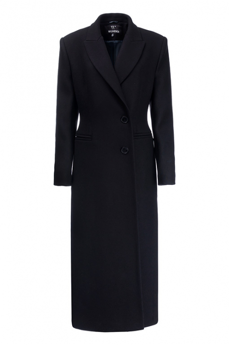 Fitted coat, black