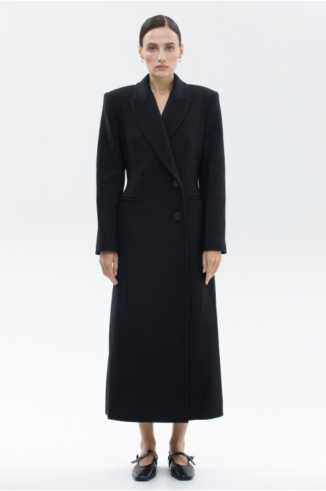 Fitted coat, black
