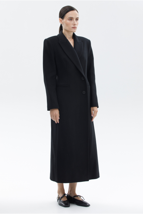Fitted coat, black