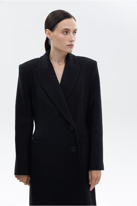 Fitted coat, black