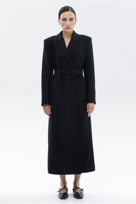 Fitted coat, black
