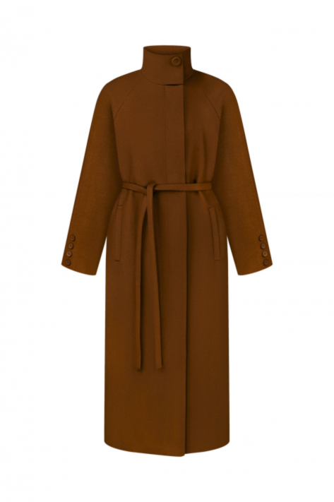 Coat with a high collar, camel Coat with a high collar, camel