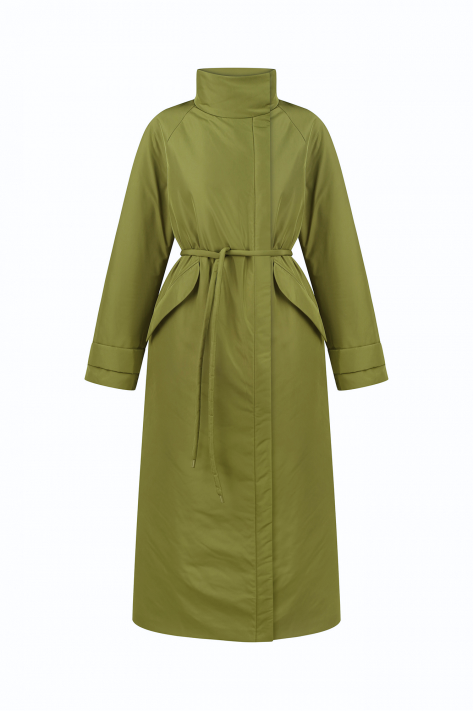 Пуховик з коміром-стійкою, оливковий Пуховик з коміром-стійкою, оливковий