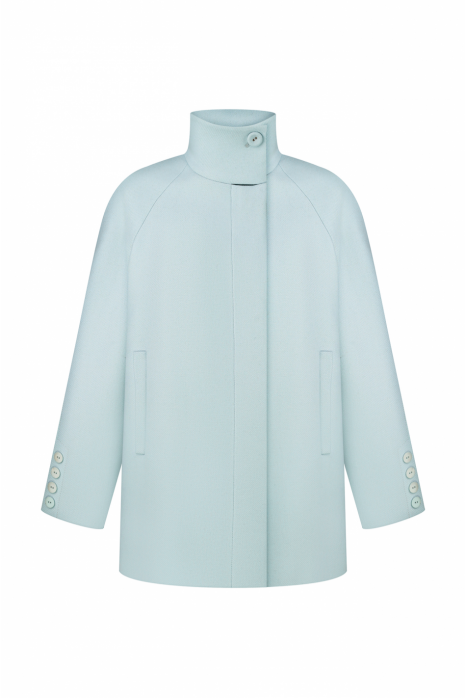 Short coat with a high collar, mint