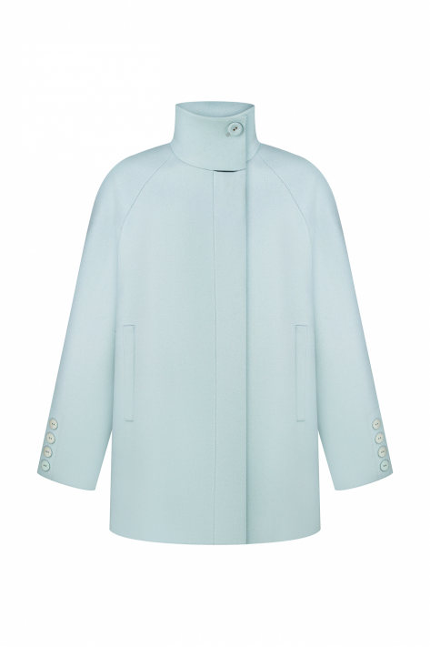 Short coat with a high collar, mint