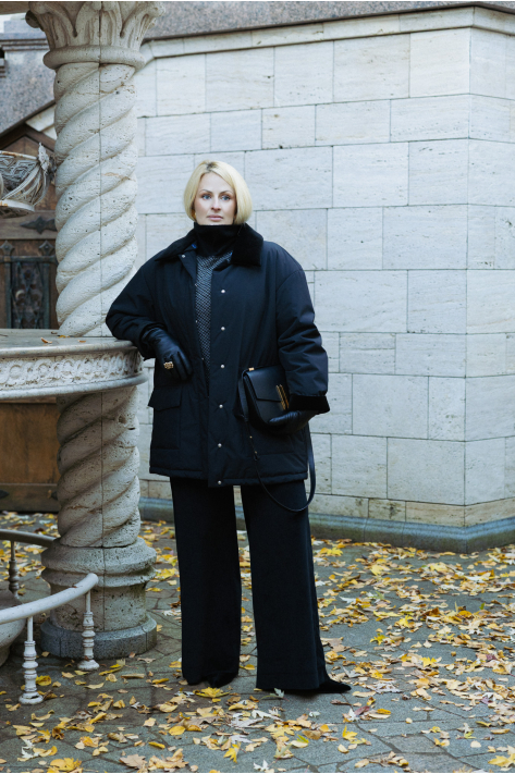 Куртка с карманами, чёрный