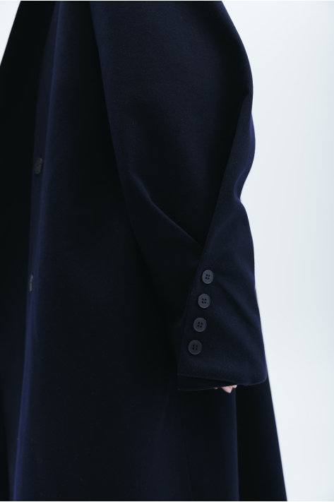 Long cashmere coat, blue Long cashmere coat, blue
