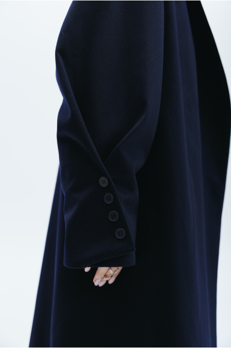 Long cashmere coat, blue Long cashmere coat, blue