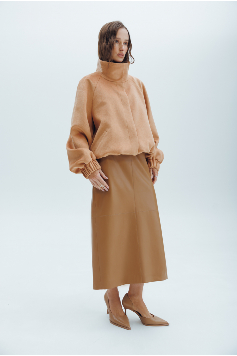 Cashmere bomber jacket, camel