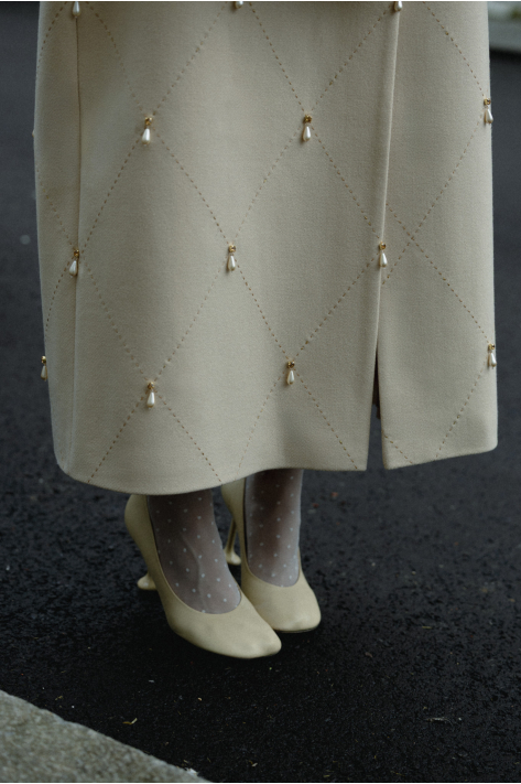 Italian Wool Cape, milk