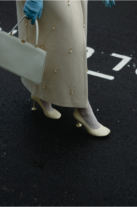 Italian Wool Cape, milk