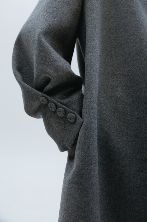 Long cashmere coat, gray