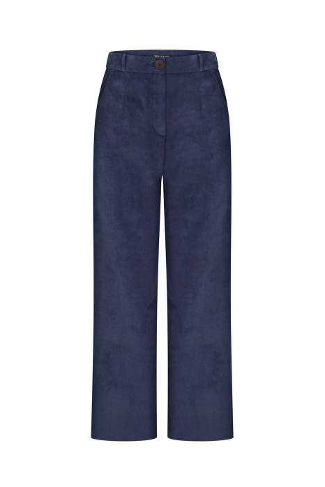 Straight corduroy trousers, blue