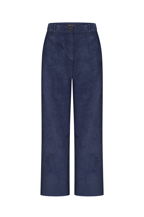 Straight corduroy trousers, blue