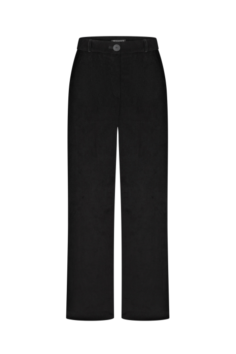 Straight corduroy trousers,  black