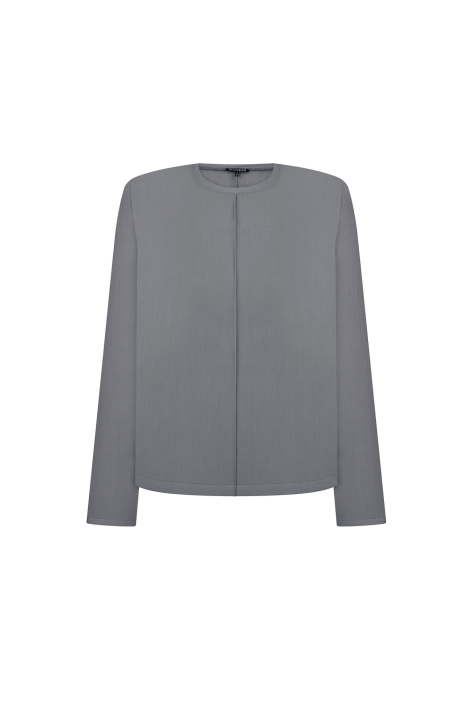 Tailored fabric top, gray