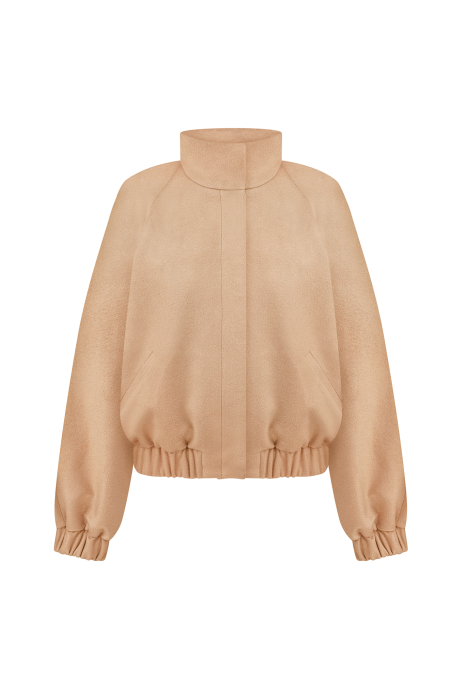 Cashmere bomber jacket, camel