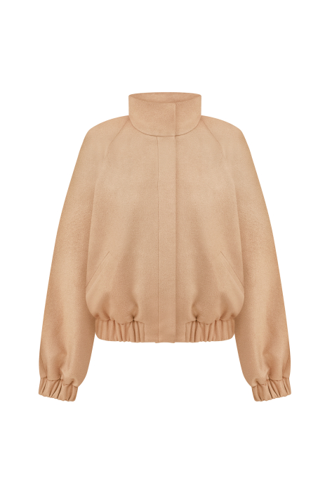 Cashmere bomber jacket, camel