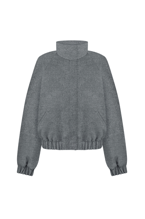 Cashmere bomber jacket, gray Cashmere bomber jacket, gray