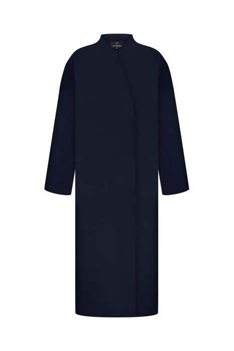 Long cashmere coat, blue