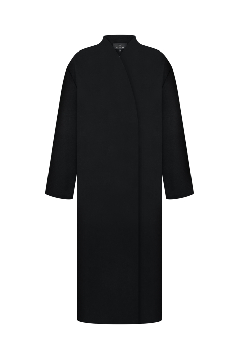 Long cashmere coat, black