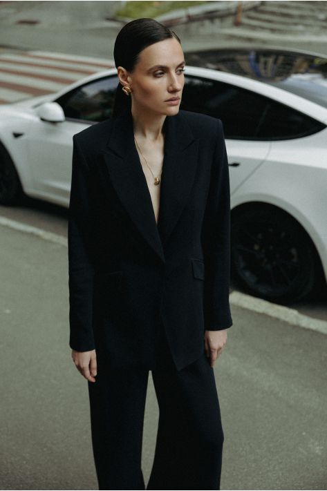 Tailored blazer, black