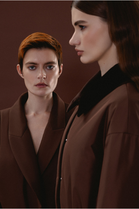 Куртка с карманами, шоколадный