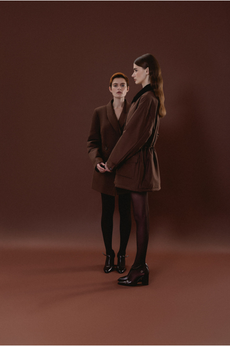 Куртка с карманами, шоколадный