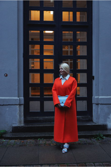 Пальто без коміра, помаранчевий