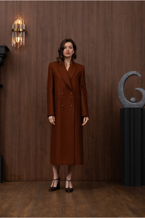 Classic coat, terracotta