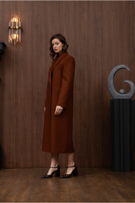 Classic coat, terracotta