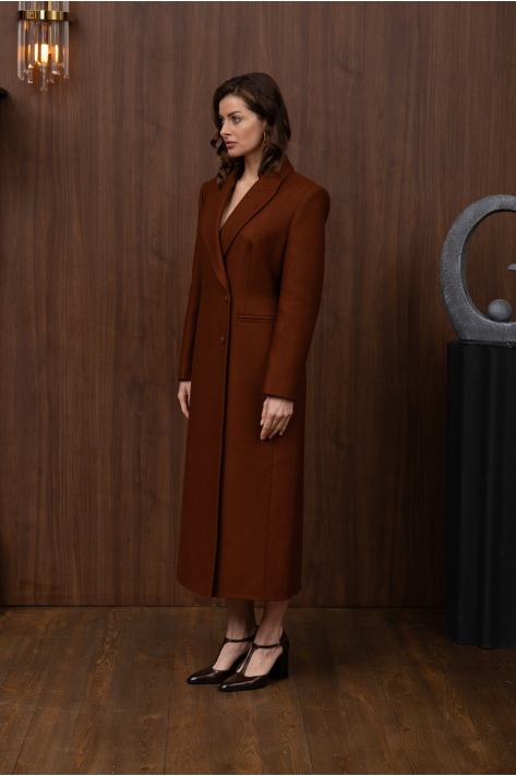 Fitted coat, terracotta
