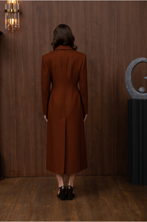 Fitted coat, terracotta