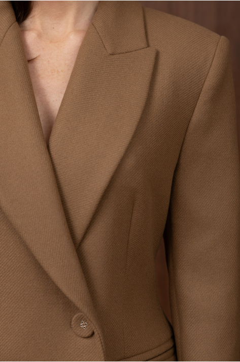 Fitted coat, beige