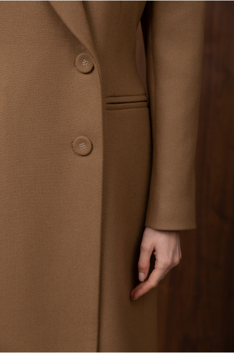 Fitted coat, beige