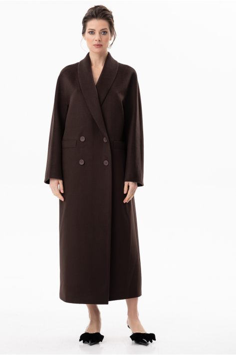 Zibellin Italian cashmere coat, chocolate