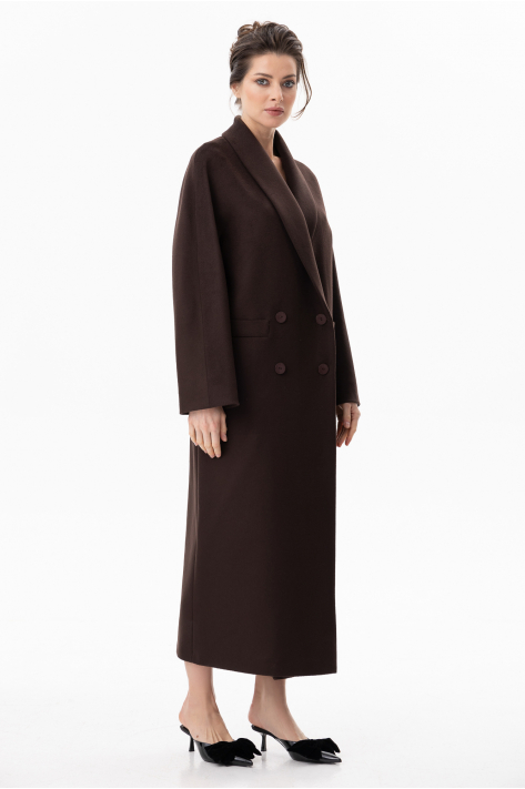 Zibellin Italian cashmere coat, chocolate