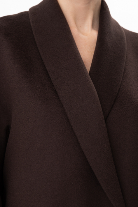 Zibellin Italian cashmere coat, chocolate