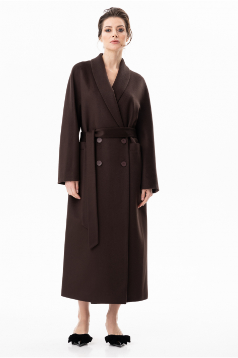 Zibellin Italian cashmere coat, chocolate
