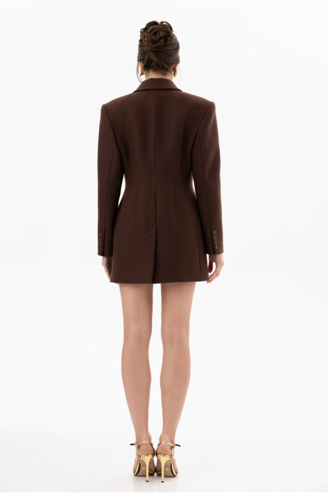 Structured coat blazer, chocolate Structured coat blazer, chocolate