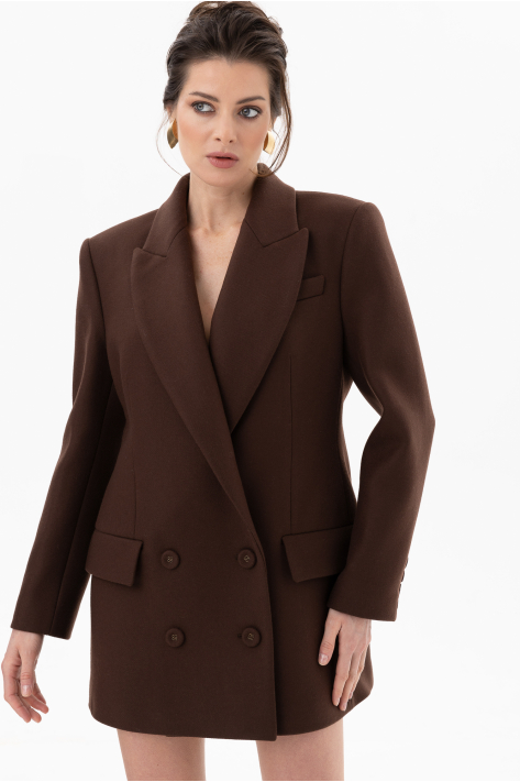 Structured coat blazer, chocolate Structured coat blazer, chocolate